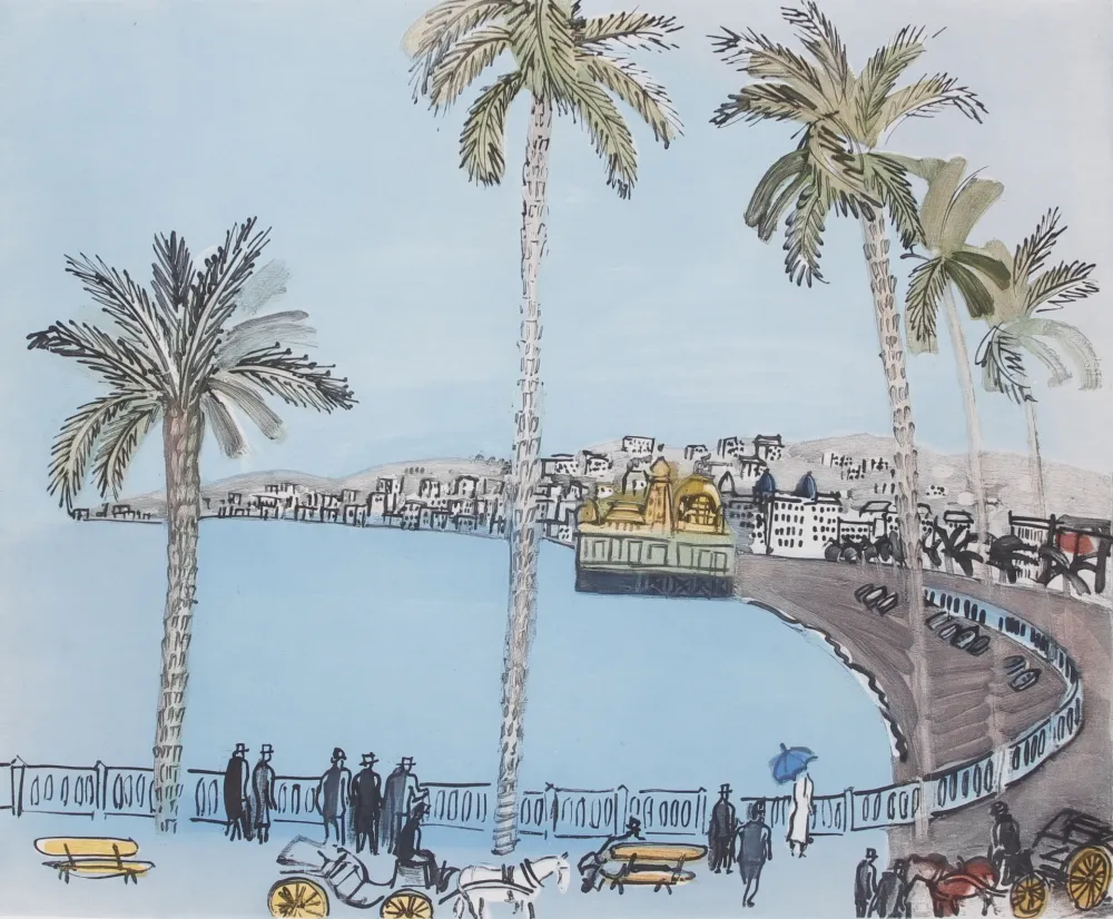 Акватинта Dufy - La baie des Anges a Nice