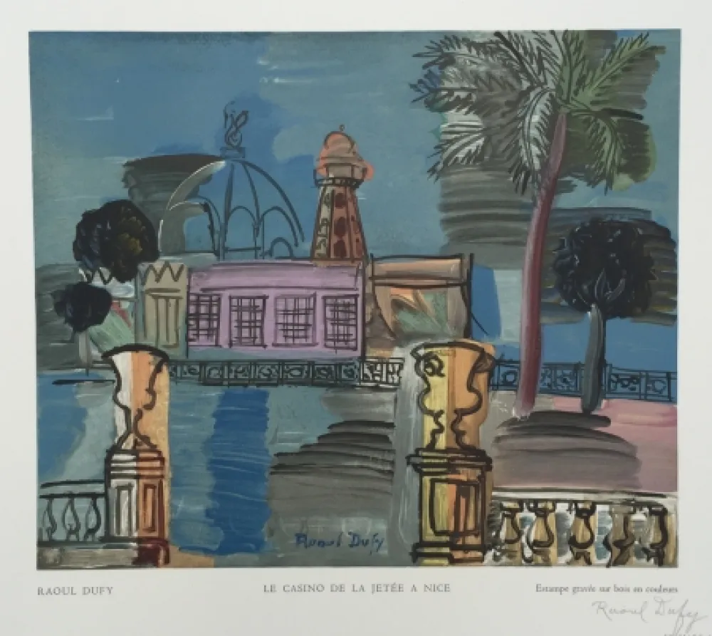 Гравюра На Дереве Dufy - Le Casino de la Jetée à Nice