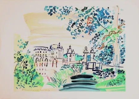 Литография Dufy - Le château de Chenonceaux