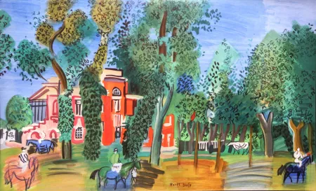 Литография Dufy - Le Paddock a Deauville