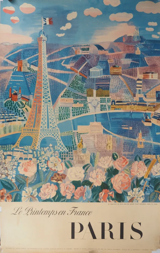 Литография Dufy - Le printemps en France, Paris