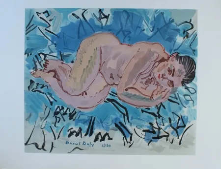 Литография Dufy - Nu couche
