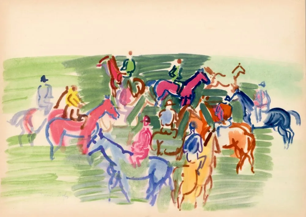 Трафарет Dufy - PADDOCK (1930) de l'album : Douze Contemporains par J. Lassaigne (1959)