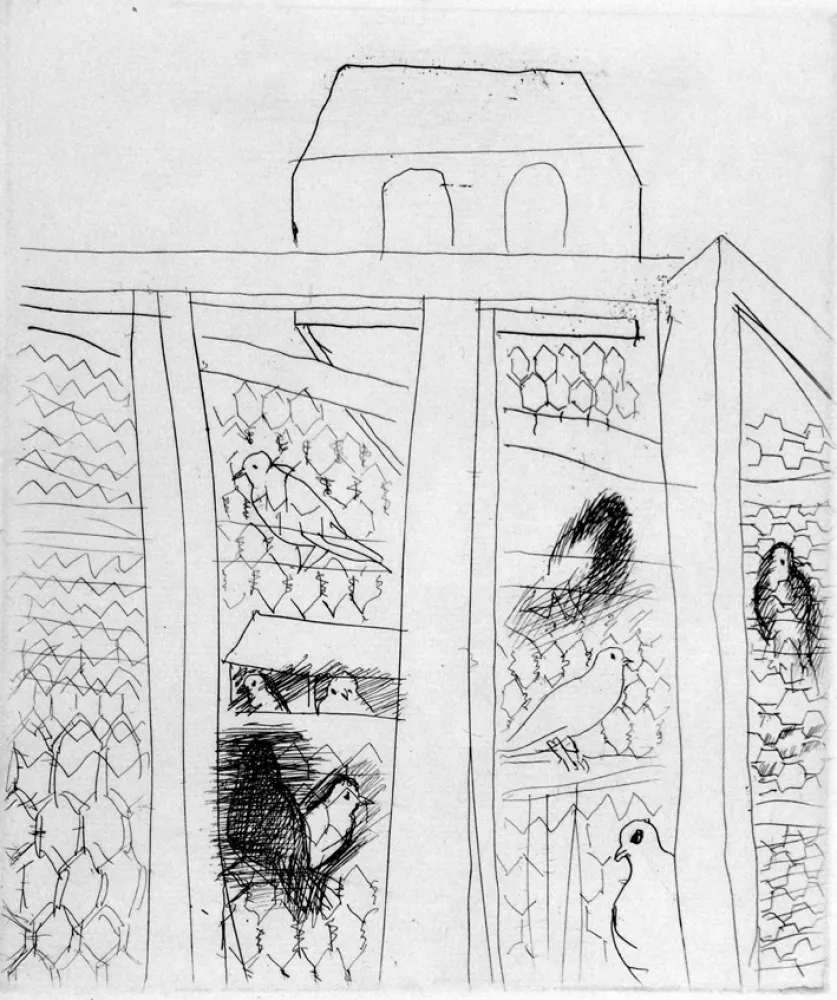 Офорт Dufy - Pigeonners II