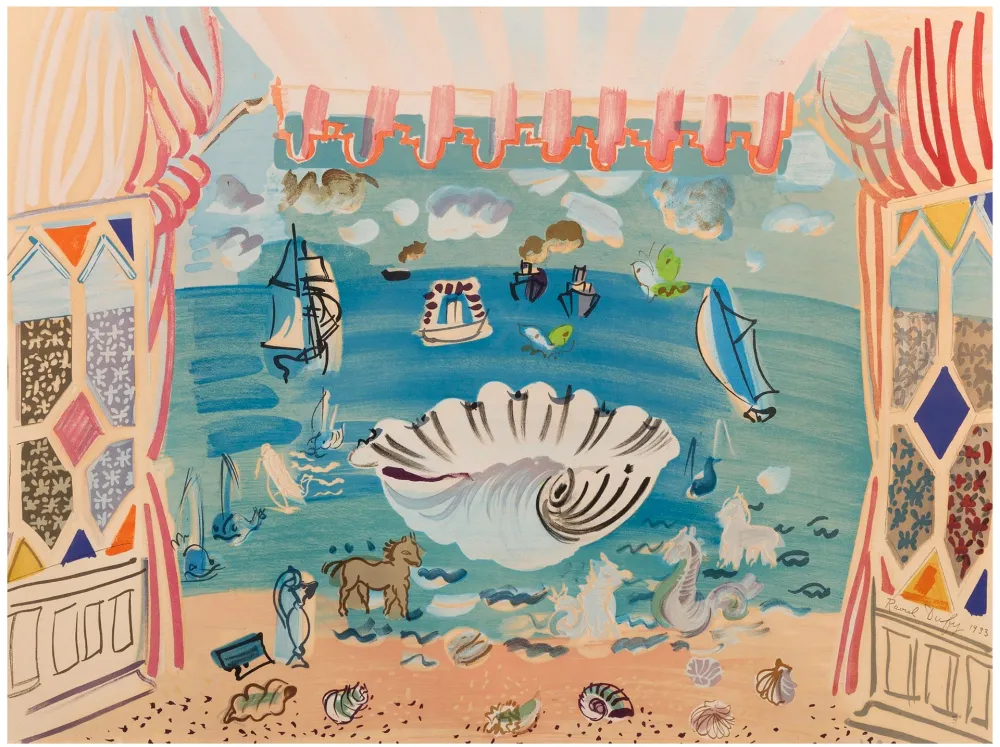 Литография Dufy - RIDEAU DE THEÂTRE POUR LE BALLET 