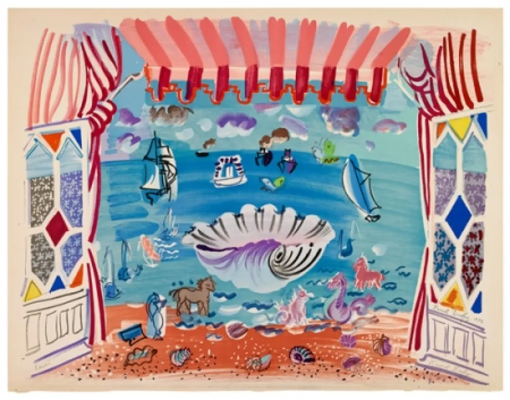 Литография Dufy - Vue de la fenetre