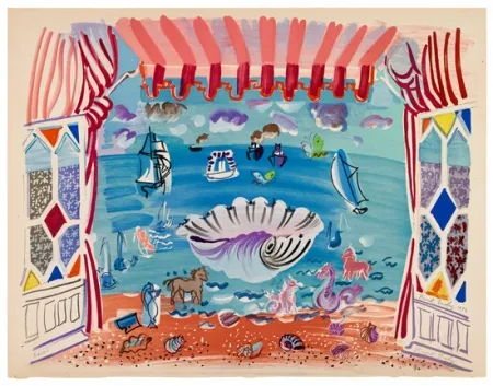 Литография Dufy - Vue de la fenetre