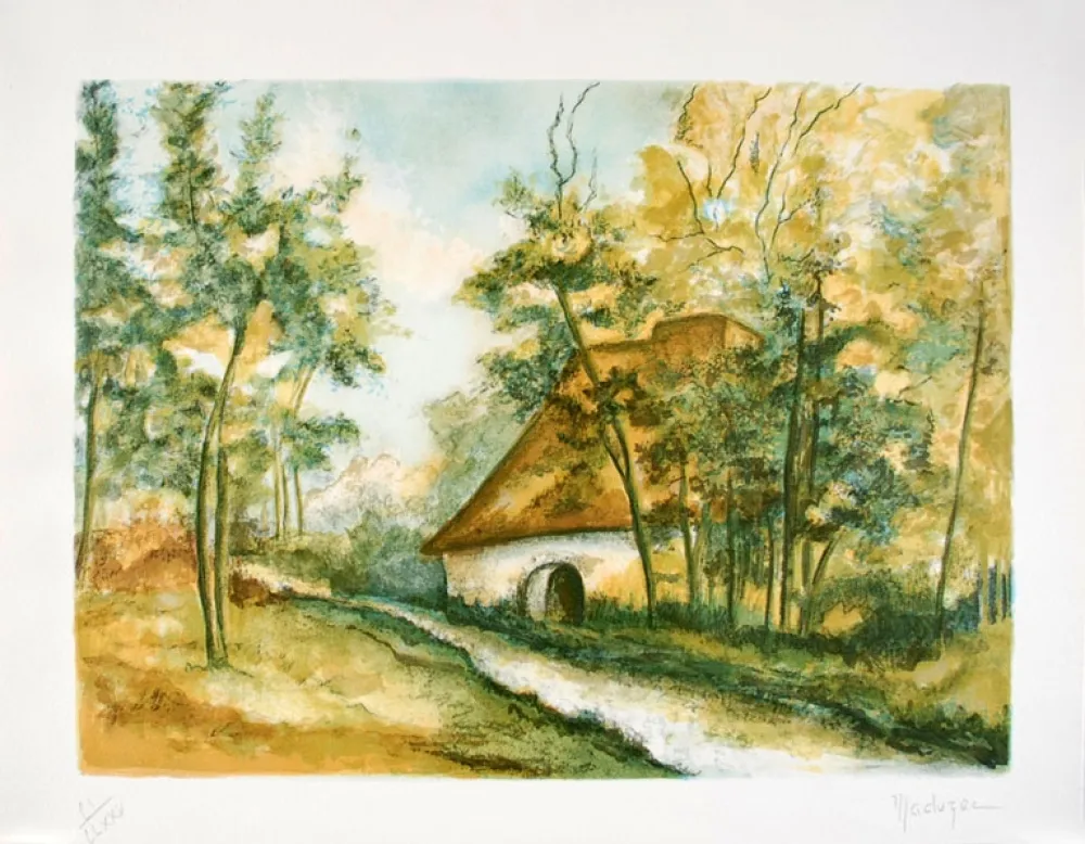 Литография Dunoyer De Segonzac - La Chaumière