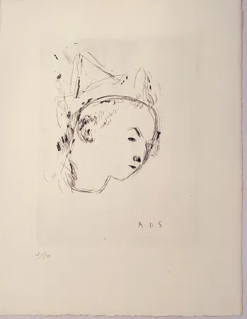 Гравюра Dunoyer De Segonzac - Le petit clown