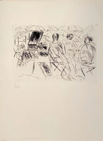 Гравюра Dunoyer De Segonzac - Plage, ca.