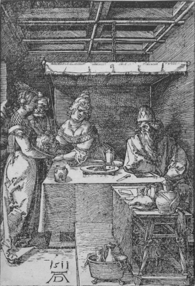 Гравюра На Дереве Durer - Salome Presenting the Head of John the Baptist to Herodias