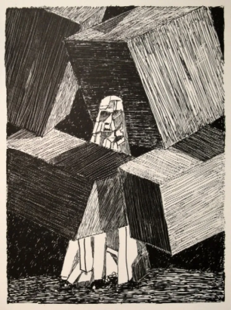 Литография Dürrenmatt - Selbstgespräch