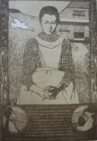 Гравюра На Дереве Dutczynska - Ein schneeweiss Vögelein / A Snow-White Little Bird