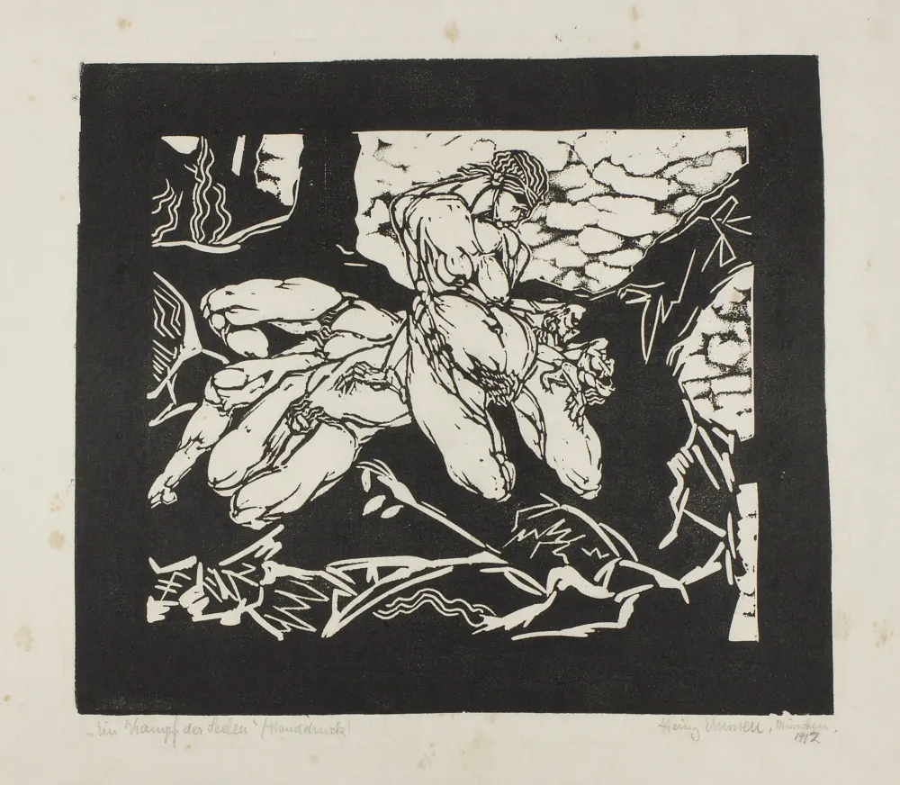 Гравюра На Дереве Ehmsen - Ein Kampf der Seelen 