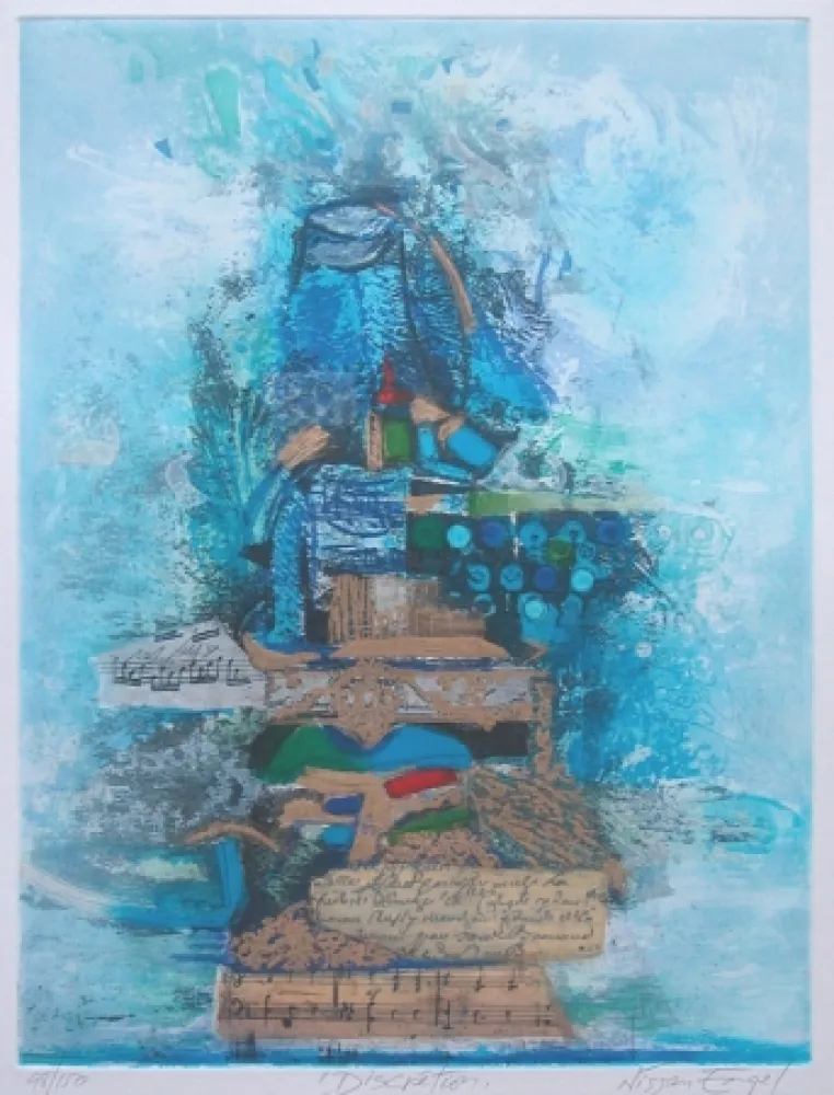 Гравюра Engel - DISCRETION -Technique mixte originale signée