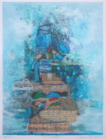 Гравюра Engel - DISCRETION -Technique mixte originale signée