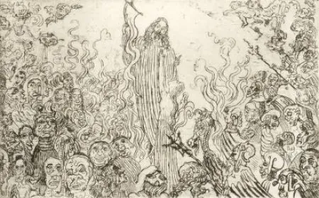 Офорт Ensor - Christ descendant aux enfers