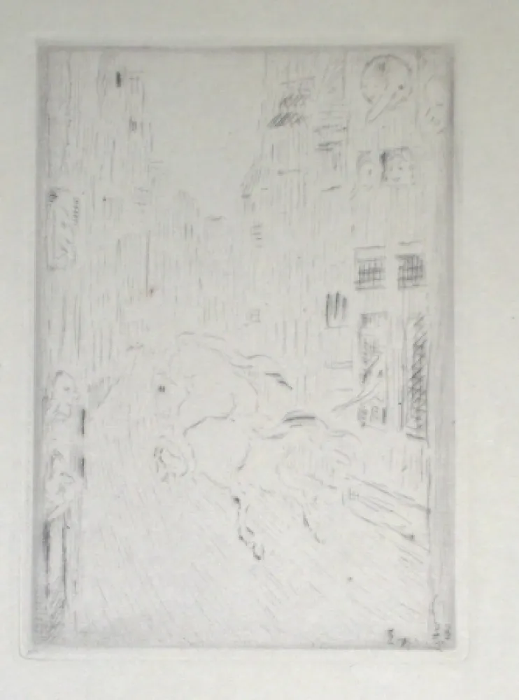 Гравюра Сухой Иглой Ensor - Lady Godiva