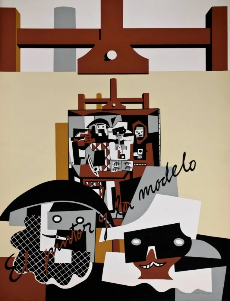 Сериграфия Equipo Cronica - El pintor y la modelo