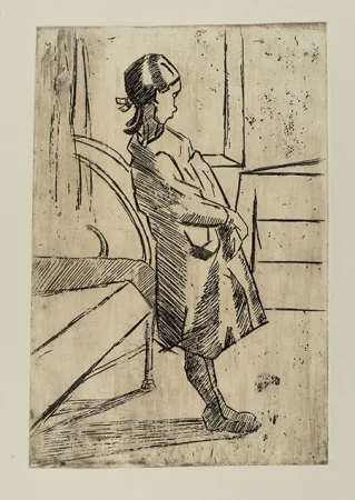 Офорт Erba - BAMBINA IN PIEDI