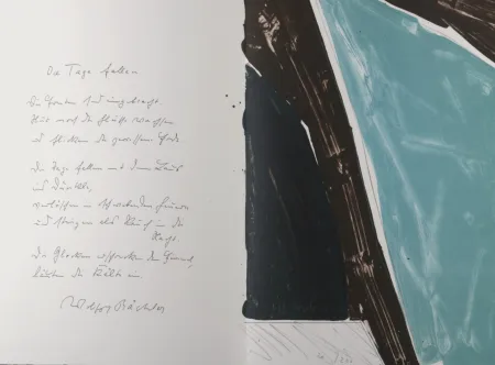 Литография Erben - Die Tage Fallen, 1987 - Hand-signed