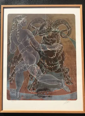 Литография Erni - Stierzeichen Widder