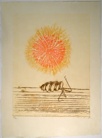 Иллюстрированная Книга Ernst - Die Bedeutung des Schönen in der exakten Naturwissenschaft / The meaning of beauty in exact natural science / Mit drei Original-Farblithographien von Max Ernst