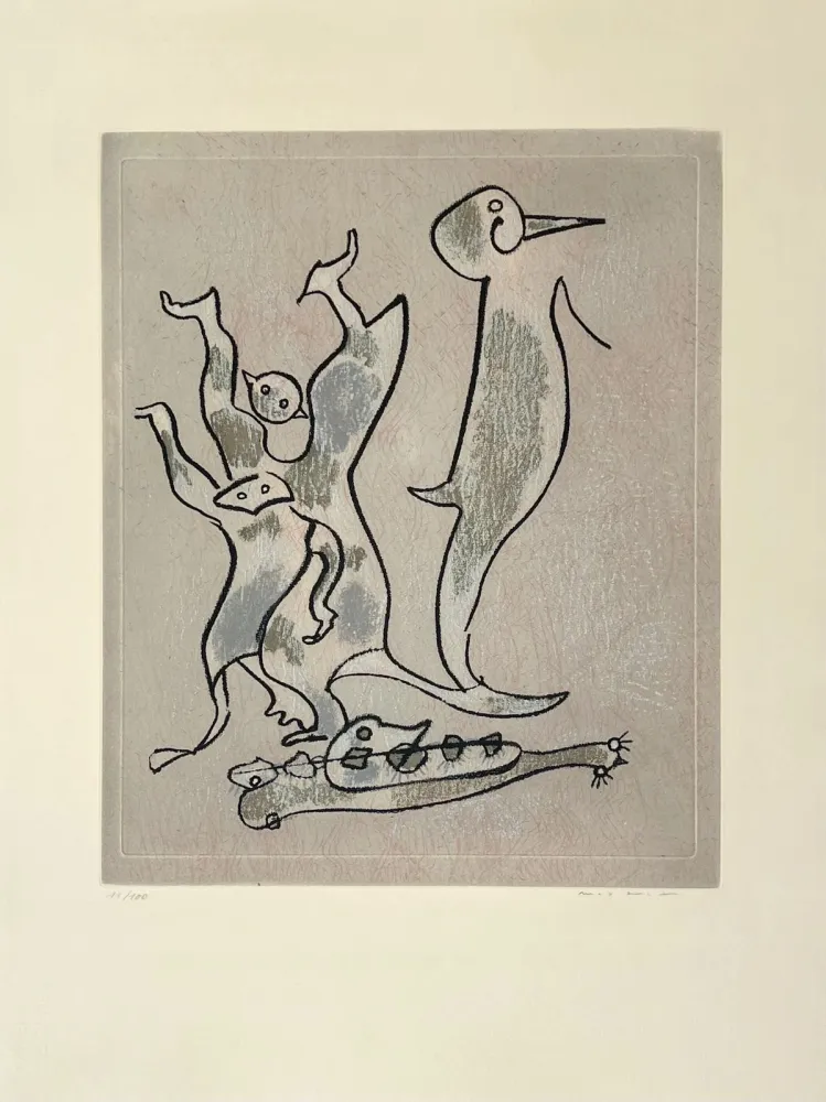 Офорт И Аквитанта Ernst - Entre chiens et loups 