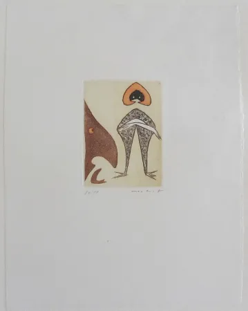 Офорт И Аквитанта Ernst - Le Chapeau Rouge