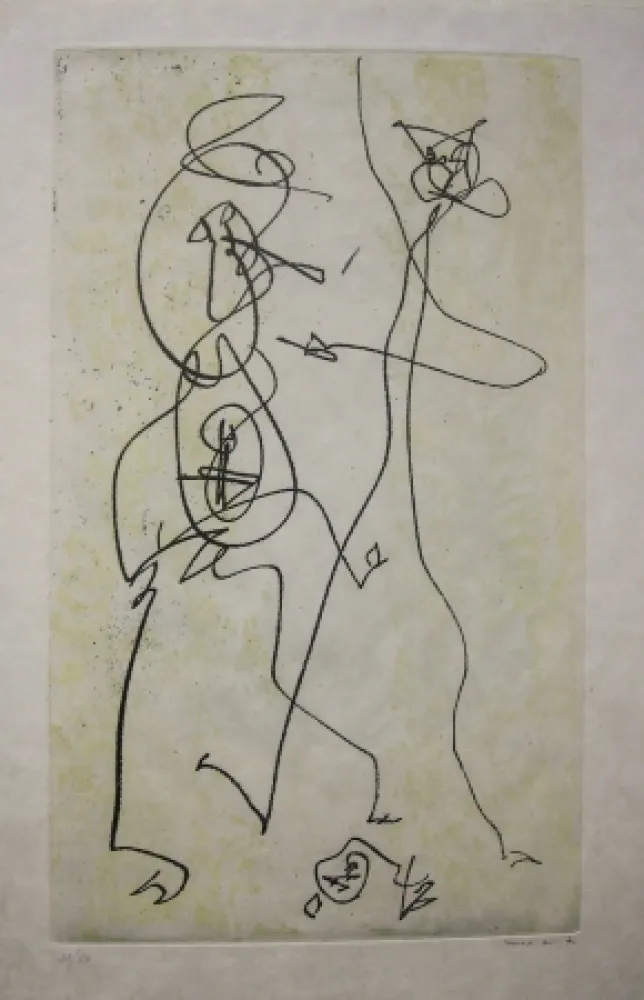 Офорт И Аквитанта Ernst - Les Chiens Ont Soif