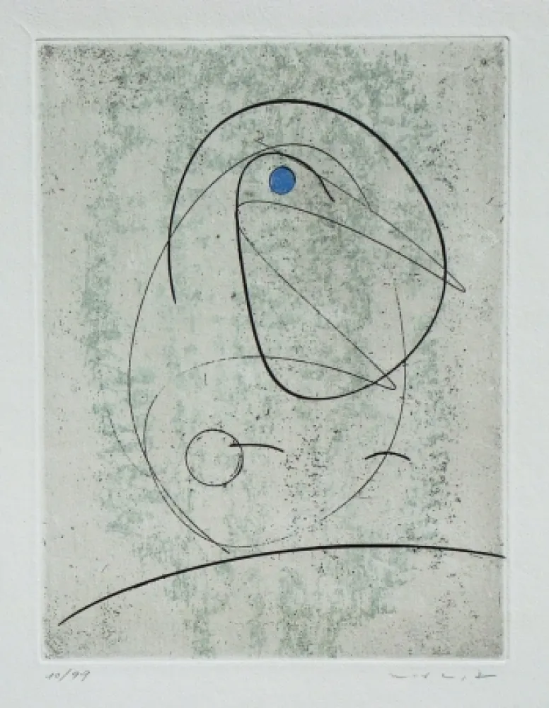 Офорт Ernst - L'Oiseau bleu