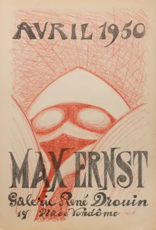 Литография Ernst - MASQUE. [Affiche pour une exposition à la galerie René Drouin]