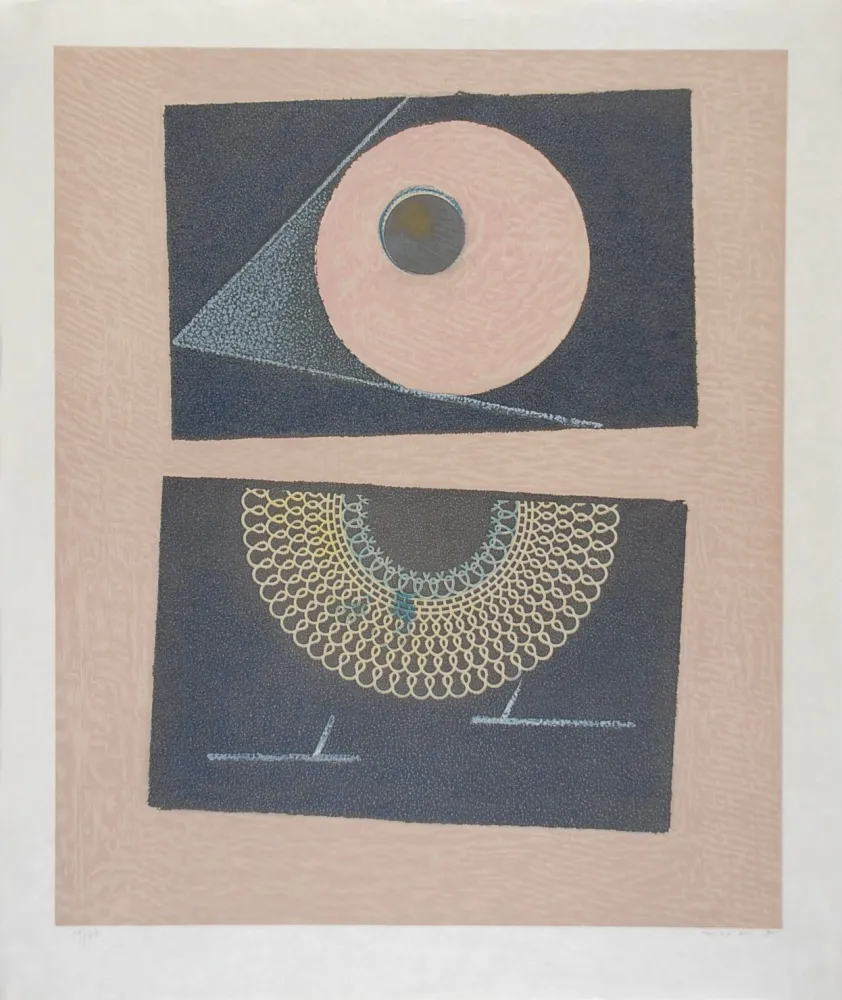 Литография Ernst - Veilleuse au seuil de nos terrassements