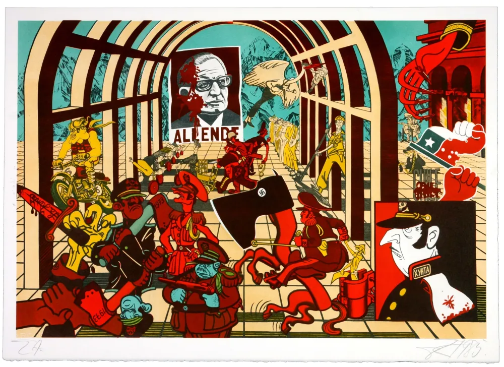 Литография Erro - Allende