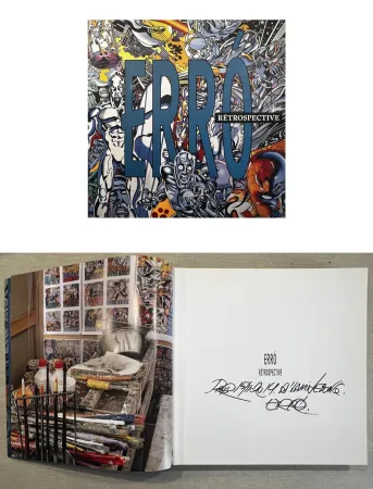 Иллюстрированная Книга Erro - ERRO. Rétrospective. Catalogue dédicacé signé par Erro (2014) 