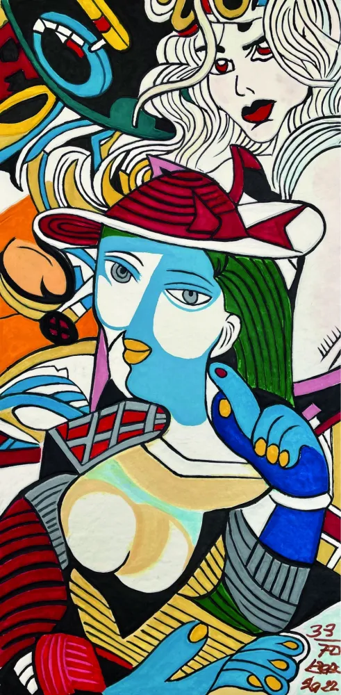 Гравюра Erro - FEMME AU CHAPEAU