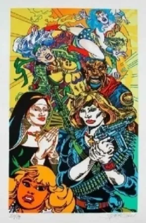 Литография Erro - Gun Lady