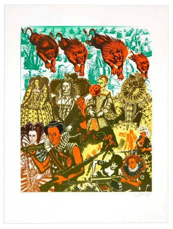 Литография Erro - La reine Elizabeth