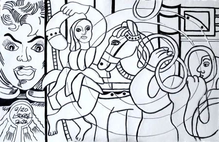 Многоэкземплярное Произведение Erro - LE CIRQUE (noir et blanc)