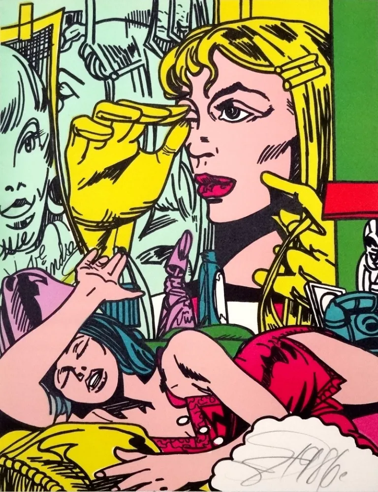 Литография Erro - Portrait de femme