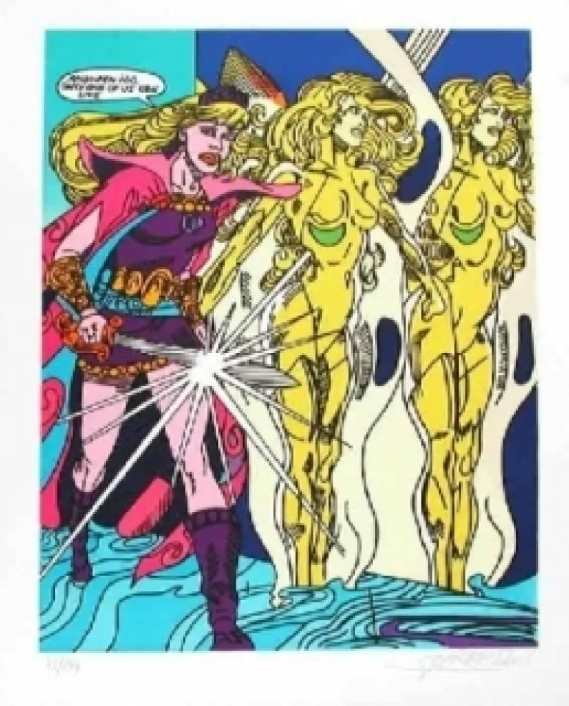 Литография Erro - Swordslady