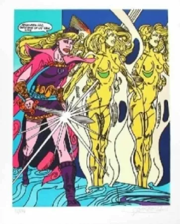 Литография Erro - Swordslady