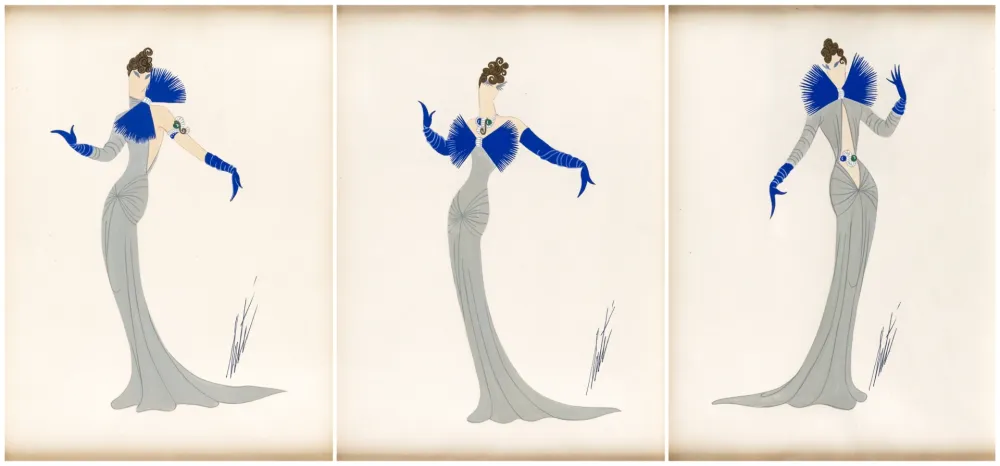 Нет Никаких Технических Erte -  Set of three Costume Designs 