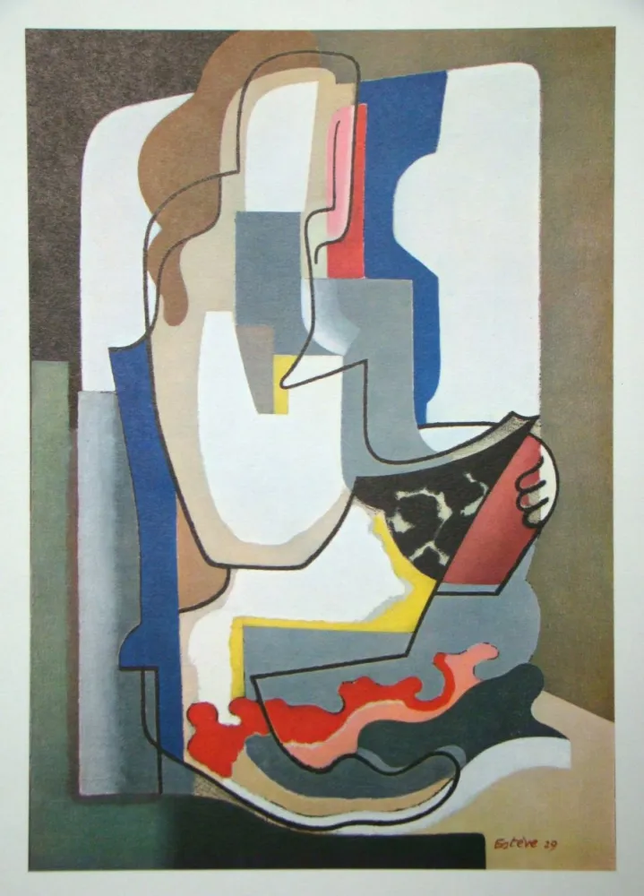 Литография Esteve - Liseuse