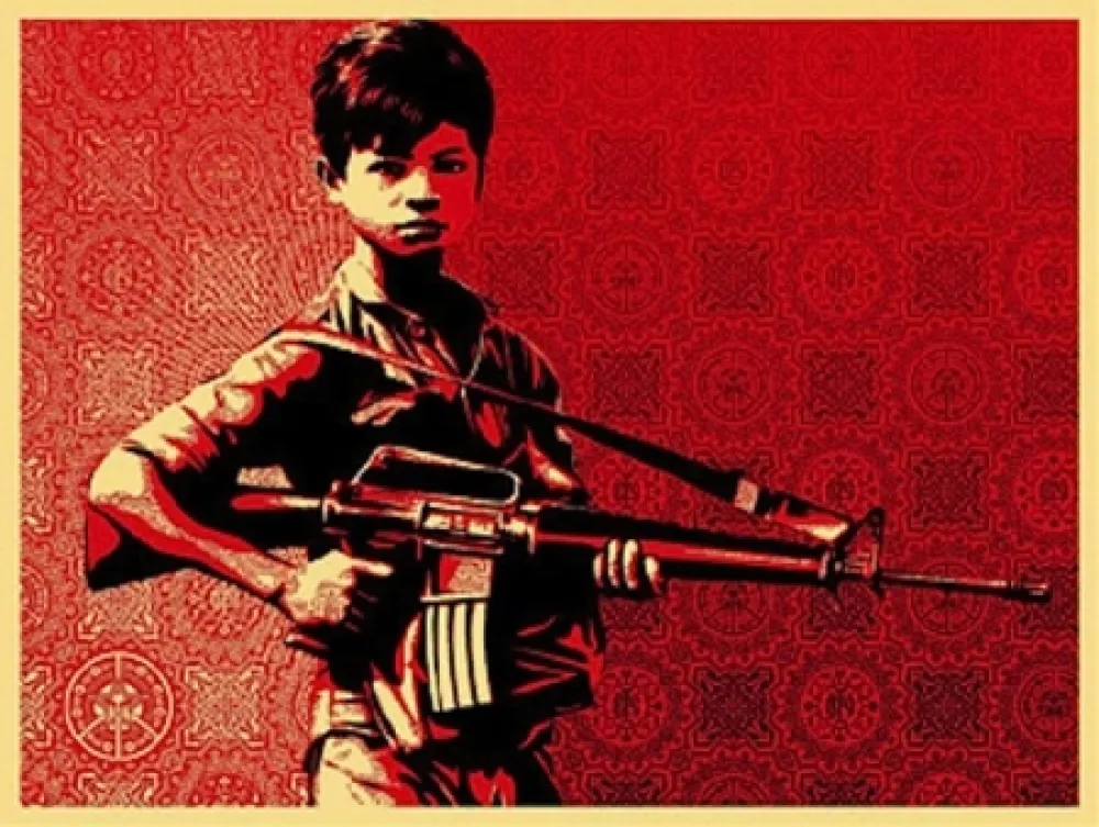 Сериграфия Fairey - Duality of Humanity #4