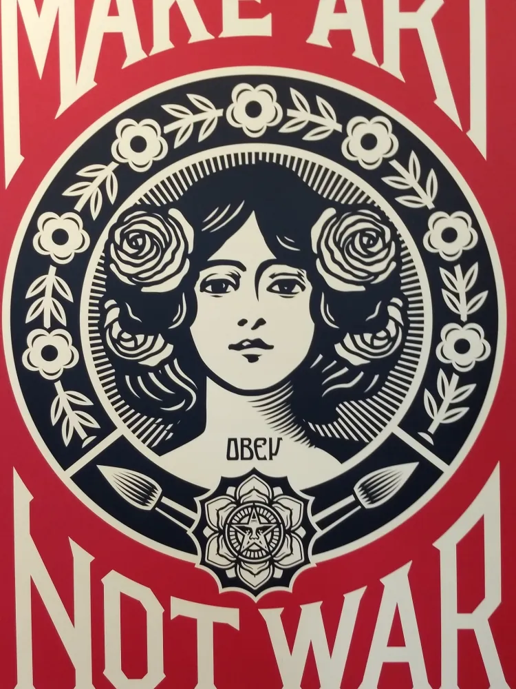 Литография Fairey - Make Art Not War
