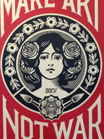Литография Fairey - Make Art Not War
