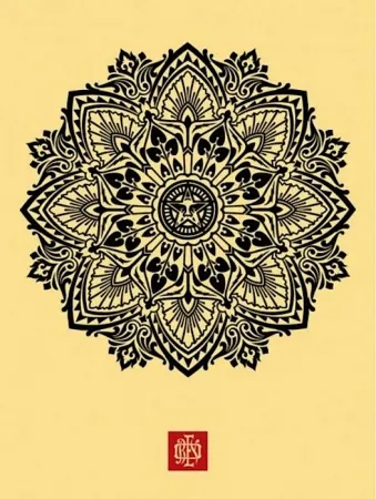 Сериграфия Fairey - Mandala Ornament 1 Cream