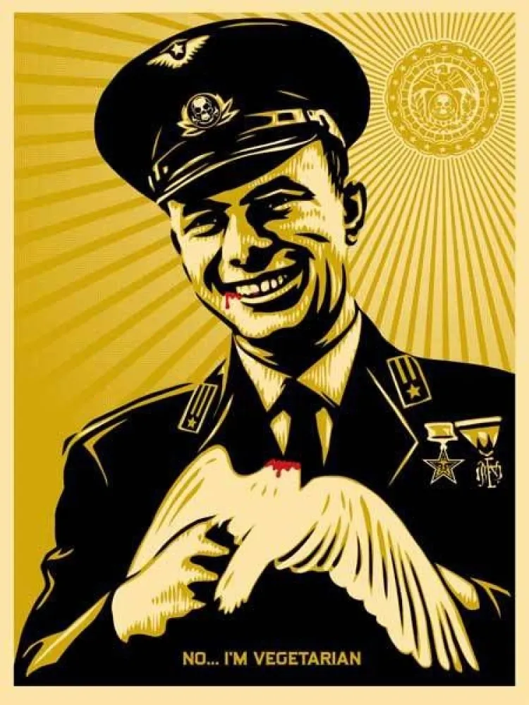 Сериграфия Fairey - No, I'm Vegetarian