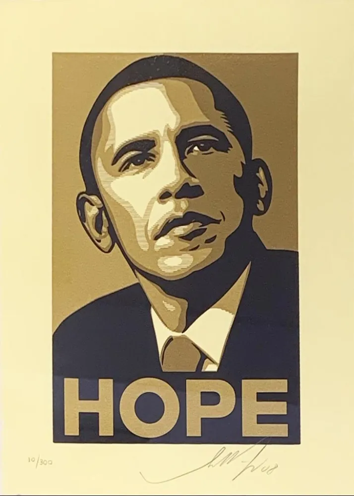 Сериграфия Fairey - Obama Hope Gold from Artists for Obama Portfolio
